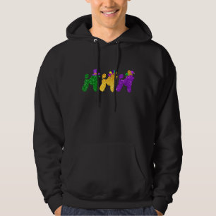 Poodle Dog Mardi Gras Party Festival Costuum Hoodie