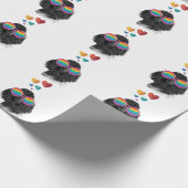 Poodle Dog met Hearts Valentijnsdag Cadeaupapier (Hoek)