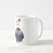 Poodle Dog met Hearts Valentijnsdag Koffiemok (Voorkant rechts)