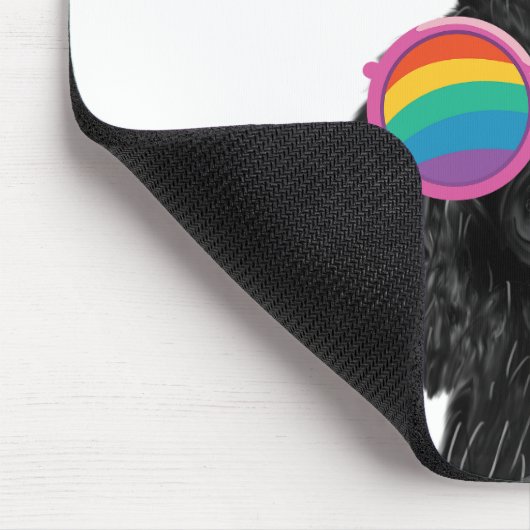 Poodle Dog met Hearts Valentijnsdag Muismat (Hoek)