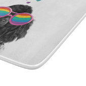 Poodle Dog met Hearts Valentijnsdag Snijplank (Hoek)