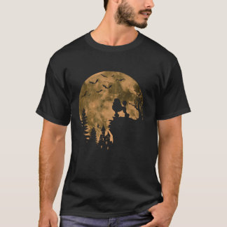 Poodle Dog Moon Halloween Kostuum Hondenliefhebber T-shirt