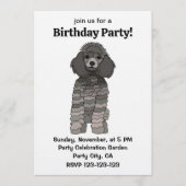 Poodle Dog Pet Birthday Party Kaart (Voorkant)