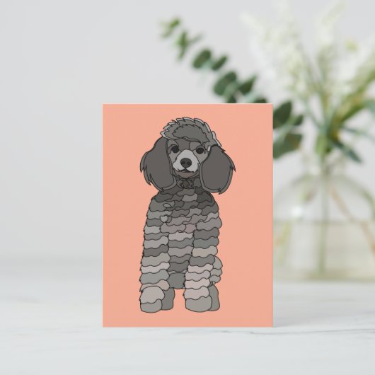 Poodle Dog Pet Briefkaart (Staand voorkant)