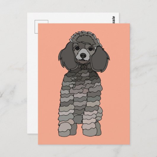 Poodle Dog Pet Briefkaart (Voorkant / Achterkant)