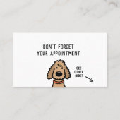 Poodle Dog Pet Care Afspraakherinnering Visitekaartje (Achterkant)