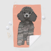 Poodle Dog Pet Golfhanddoek (Insitu)