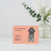 Poodle Dog Pet Grooming Visitekaartje (Staand voorkant)