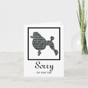 Poodle Dog Pet Sympathia Card Kaart