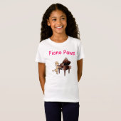 Poodle (Dog) Pianist Piano Paws Shirt (Voorkant volledig)