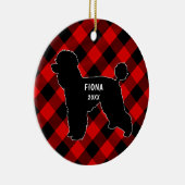 Poodle Dog Pset-kerstversiering Keramisch Ornament (Rechts)