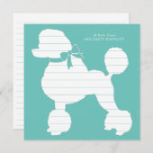 Poodle Dog Puppy Bedankkaart (Voorkant / Achterkant)