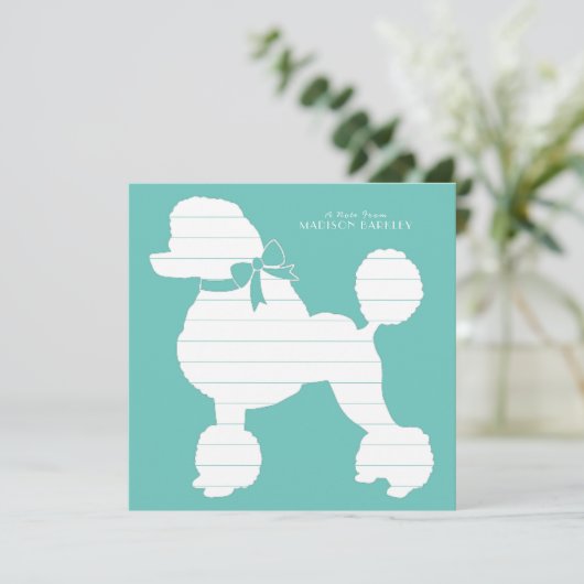 Poodle Dog Puppy Bedankkaart (Staand voorkant)