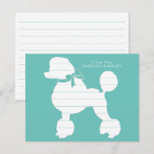 Poodle Dog Puppy French Bedankkaart (Voorkant / Achterkant)