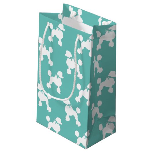 Poodle Dog Puppy French Klein Cadeauzakje (Achterkant Gekanteld)