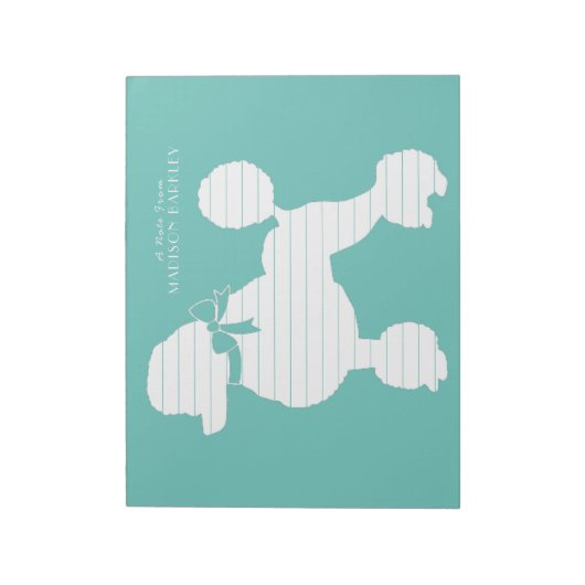 Poodle Dog Puppy French Notitieblok (Linkerzijde)