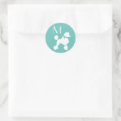 Poodle Dog Puppy French Ronde Sticker (Tas)