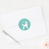 Poodle Dog Puppy French Ronde Sticker (Envelop)