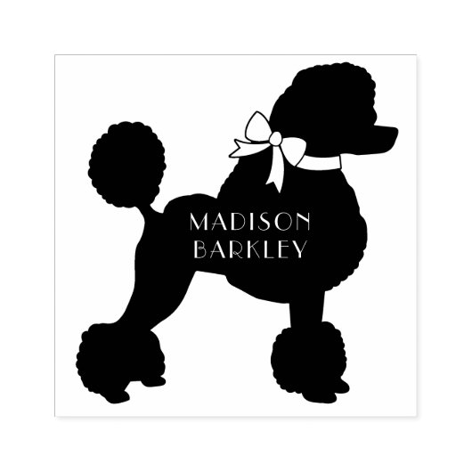 Poodle Dog Puppy French Rubberstempel (Afrduk)