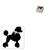 Poodle Dog Puppy French Rubberstempel (Gestempeld)