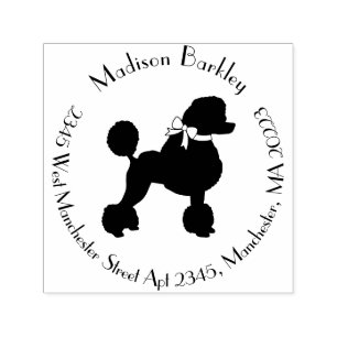 Poodle Dog Puppy French Zelfinktende Stempel