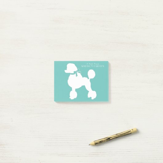Poodle Dog Puppy Post-it® Notes (Op bureau)