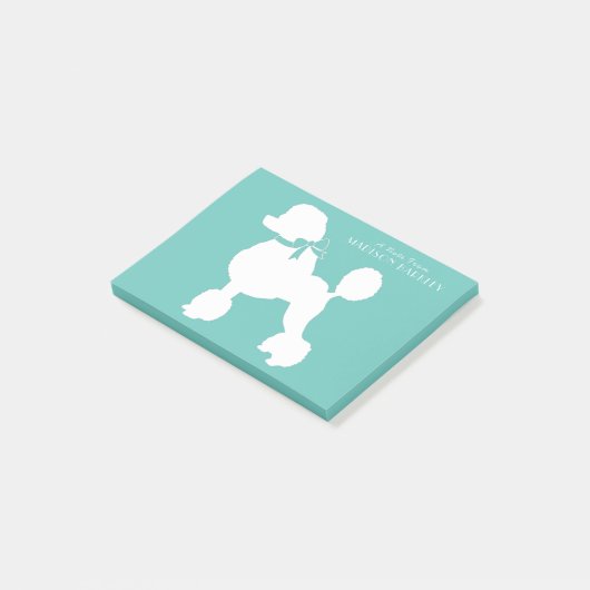 Poodle Dog Puppy Post-it® Notes (Schuin)
