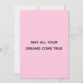 Poodle Dog | Roze en geel vogelflatje Kaart (Achterkant)