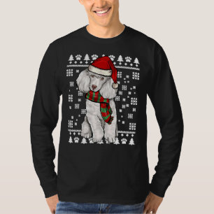 Poodle Dog Santa Hat Xmas Oegaal T-shirt