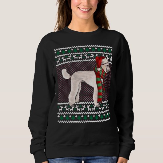 Poodle Dog Santa Ugly Kerstmis Trui (Voorkant)