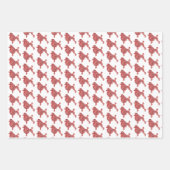 Poodle Dog Schattige Silhouet Rood Merry Woofmas Inpakpapier Vel (Voorkant 3)