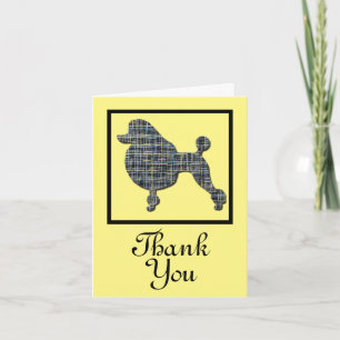 Poodle Dog Silhouette Dank u Wenskaart Kaart