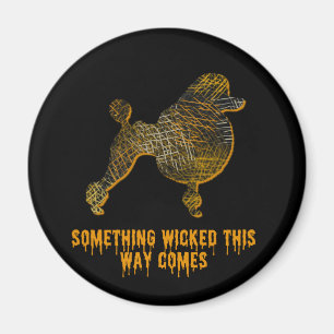 Poodle Dog Silhouette Fun Halloween Magnet