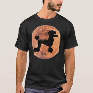 Poodle Dog Silhouette op Mars Poodle Lover T-shirt
