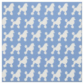Poodle Dog Silhouette Pet Light Blue Stof (Swatch)