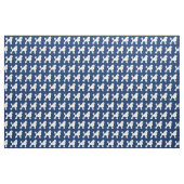 Poodle Dog Silhouette Pet Navy Blue Stof (Fat Quarter)