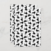 Poodle Dog Silhouettes CUSTOM ACHTERGROND COLOR Bedankkaart (Voorkant / Achterkant)