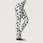 Poodle Dog Silhouettes CUSTOM ACHTERGROND COLOR Leggings (Rechts)