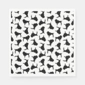 Poodle Dog Silhouettes CUSTOM ACHTERGROND COLOR Servet (Voorkant)