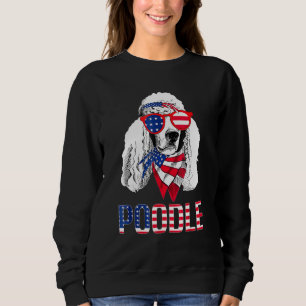 Poodle Dog Sunbril American Flag 4 juli Trui