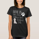 Poodle Dog T-Shirt Cute I Love My Hondenliefhebber (Voorkant)