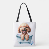 Poodle Dog Tote Bag (Achterkant)