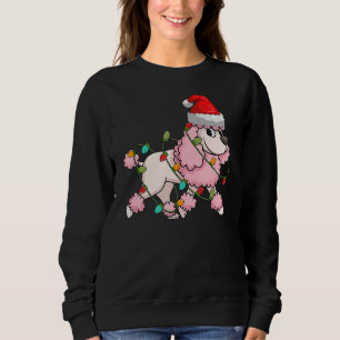 Poodle Dog Ugly kerstSweater Xmas Tree Lights Trui
