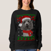 Poodle Dog Ugly Sweater Kerstpuppy Hondenliefhebbe (Voorkant)