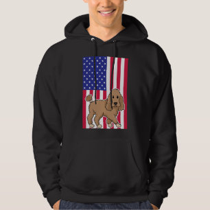 Poodle Dog USA vlag Hoodie