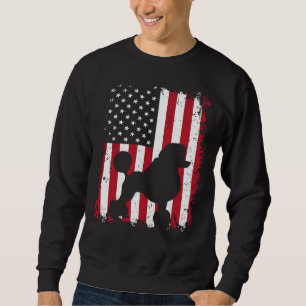 Poodle Dog USA vlag Patriottisch 4 juli Trui
