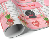 poodle Dog Valentijnsdag Kissing Booth Cadeaupapier (Rol Hoek)