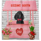 poodle Dog Valentijnsdag Kissing Booth Douchegordijn (Voorkant)
