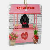 poodle Dog Valentijnsdag Kissing Booth Keramisch Ornament (Rechts)