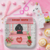 poodle Dog Valentijnsdag Kissing Booth Papieren Bordje (Feest)
